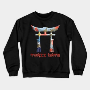 Distressed Torii Gate Rising Sun Japanese Gate 41 Crewneck Sweatshirt